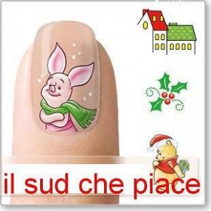 Immagini Natalizie Winnie The Pooh.Stickers Nail Art Unghie Winnie The Pooh Natale Ilsudchepiace It